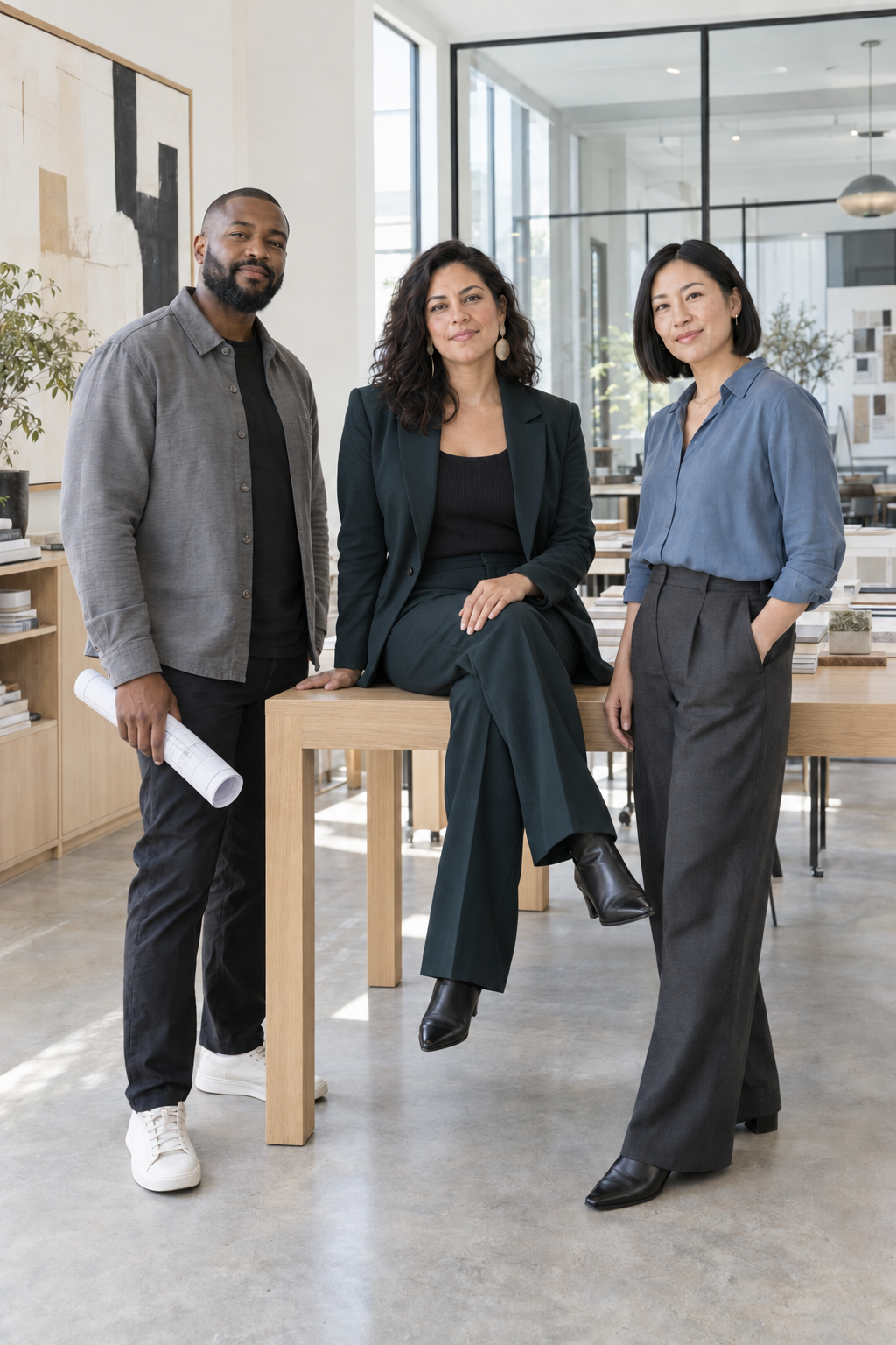 The Atelier House design team in the studio